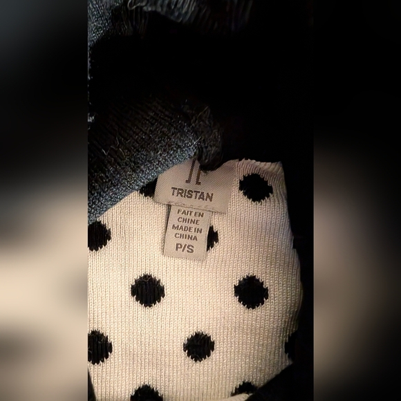 Tristan Monochrome Polka Dot Fabric - Picture 3 of 3